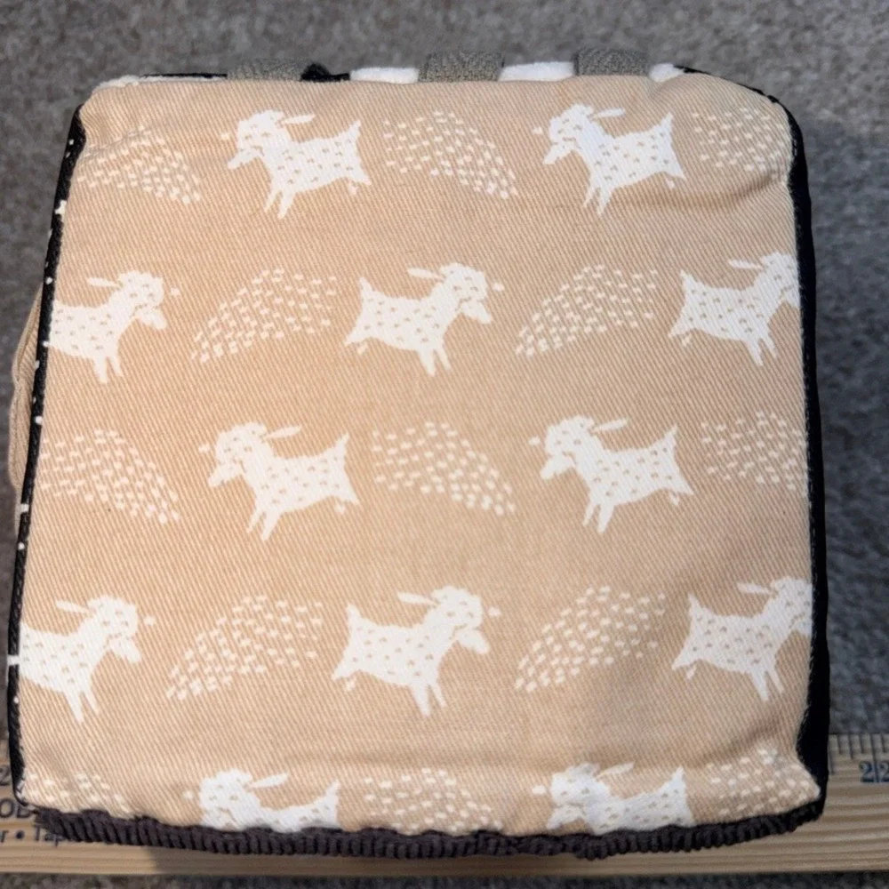 Wee Gallery Organic Cotton Sensory Activity Block High Contrast Woodland Animals